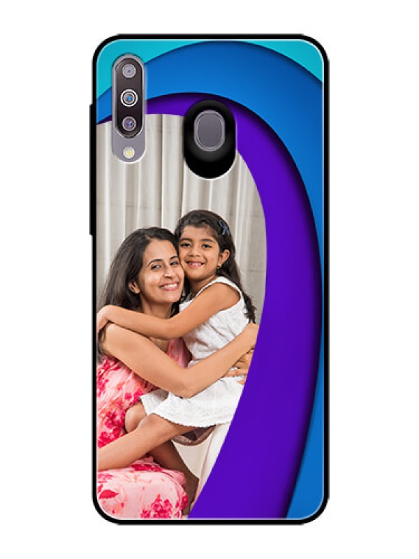 Custom Samsung Galaxy M30 Photo Printing on Glass Case  - Simple Pattern Design