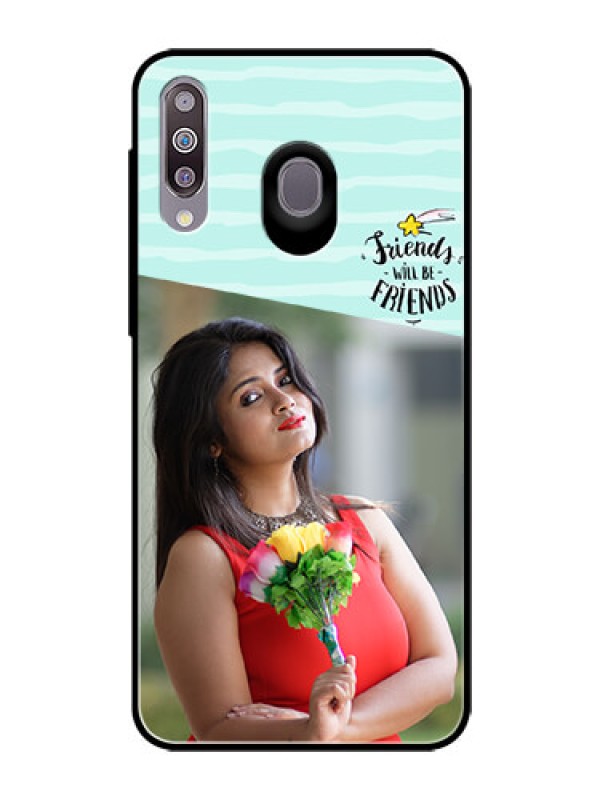 Custom Samsung Galaxy M30 Custom Glass Phone Case  - Friends Picture Icon Design