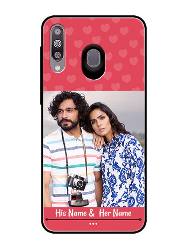 Custom Samsung Galaxy M30 Photo Printing on Glass Case  - Simple Love Design