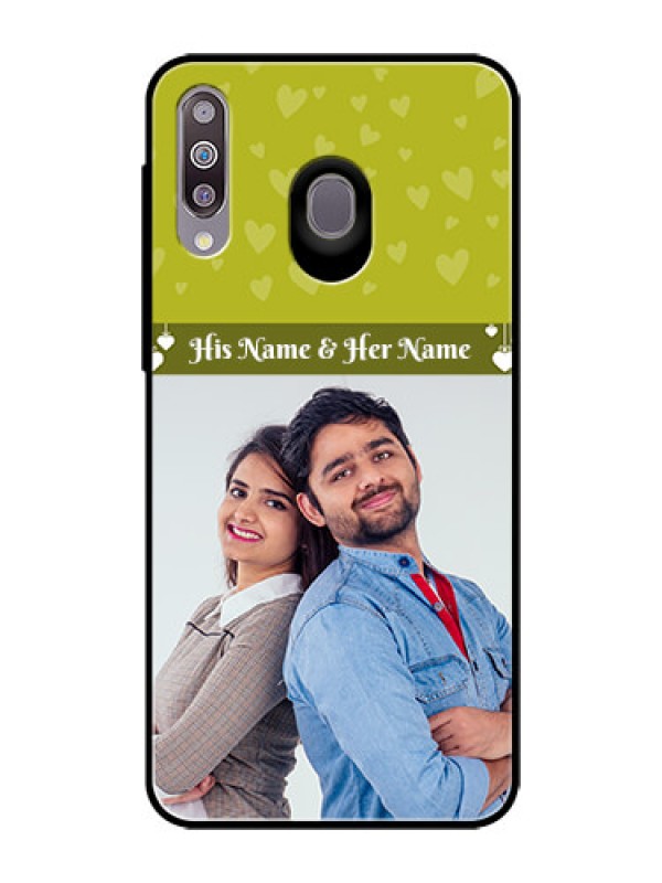 Custom Samsung Galaxy M30 Custom Glass Phone Case  - You & Me Heart Design