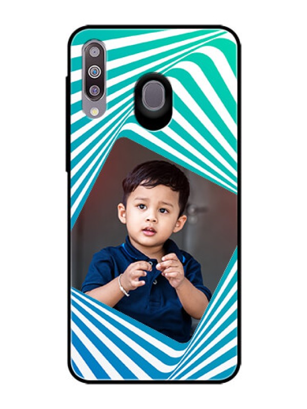 Custom Samsung Galaxy M30 Personalized Glass Phone Case  - Abstract Spiral Design