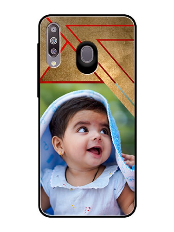 Custom Samsung Galaxy M30 Personalized Glass Phone Case  - Gradient Abstract Texture Design
