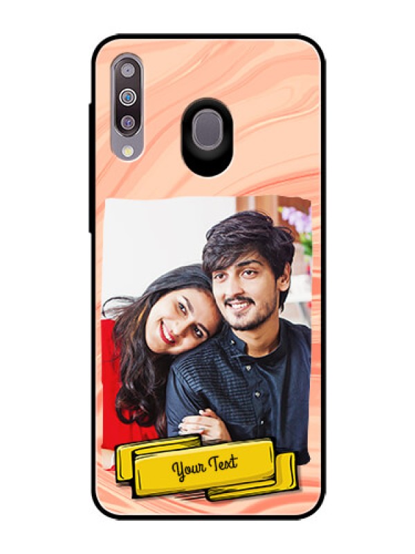 Custom Samsung Galaxy M30 Personalized Glass Phone Case  - Marble Texture Design