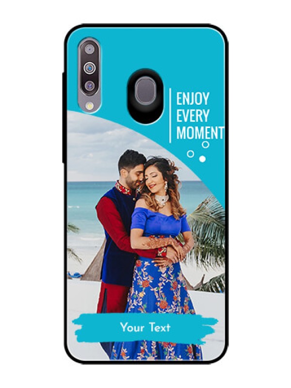 Custom Samsung Galaxy M30 Custom Glass Mobile Case  - Happy Moment Design