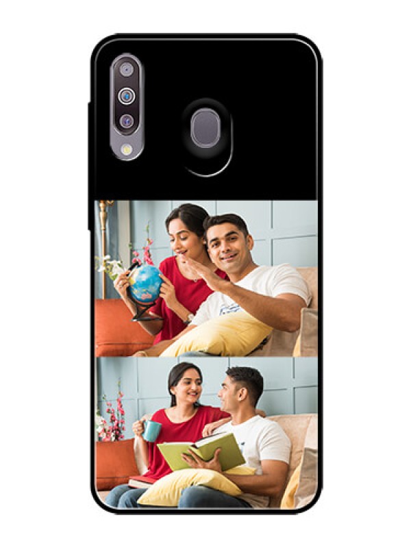 Custom Galaxy M30 2 Images on Glass Phone Cover