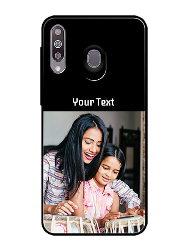 Custom Galaxy M30 Photo with Name on Glass Phone Case