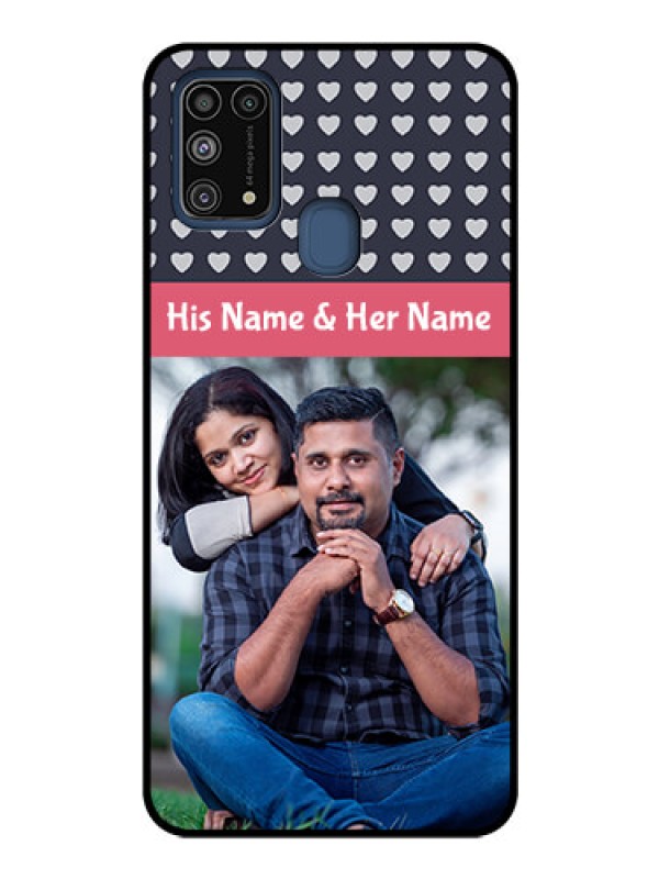 Custom Galaxy M31 Custom Glass Mobile Case  - Love Symbols Design