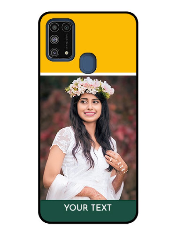 Custom Galaxy M31 Photo Printing on Glass Case  - Love You Design