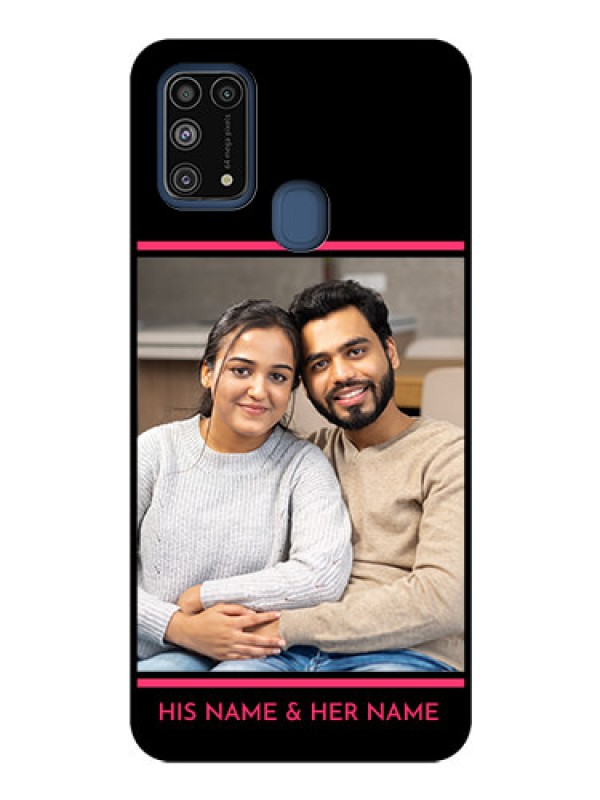 Custom Galaxy M31 Custom Glass Mobile Case  - with Add Text Design