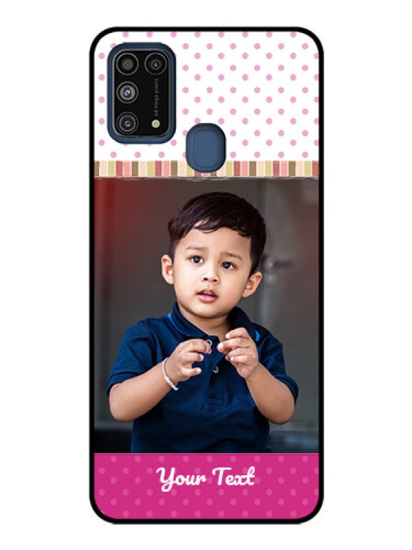Custom Galaxy M31 Photo Printing on Glass Case  - Cute Girls Cover Design