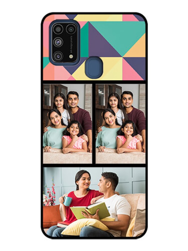 Custom Galaxy M31 Custom Glass Phone Case  - Bulk Pic Upload Design