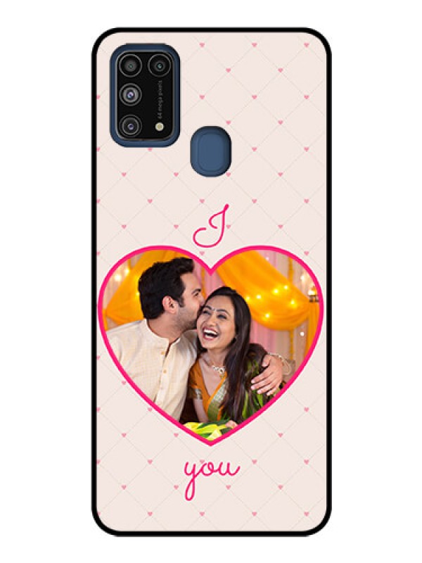 Custom Galaxy M31 Custom Glass Mobile Case  - Heart Shape Design