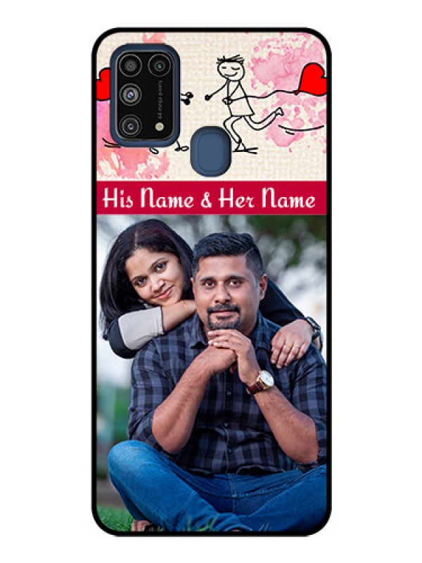 Custom Galaxy M31 Photo Printing on Glass Case  - You and Me Case Design