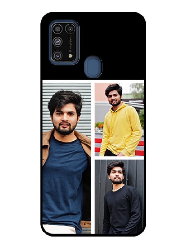 Custom Galaxy M31 Photo Printing on Glass Case  - Upload Multiple Picture Design