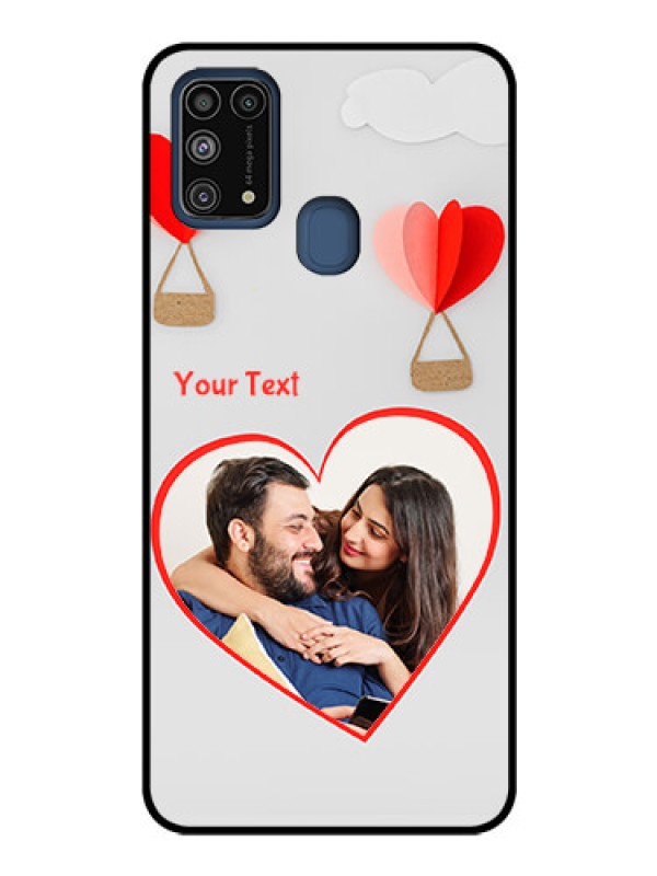 Custom Galaxy M31 Custom Glass Mobile Case  - Parachute Love Design