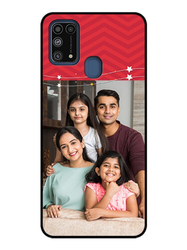 Custom Galaxy M31 Personalized Glass Phone Case  - Happy Family Design