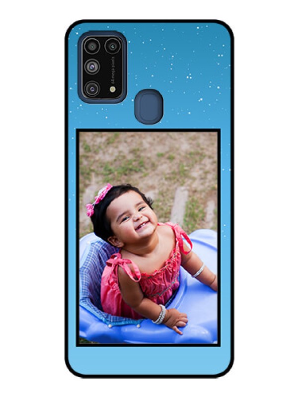 Custom Galaxy M31 Custom Glass Mobile Case  - Wave Pattern Colorful Design