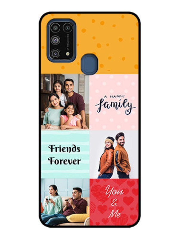 Custom Galaxy M31 Personalized Glass Phone Case  - Images with Quotes Design