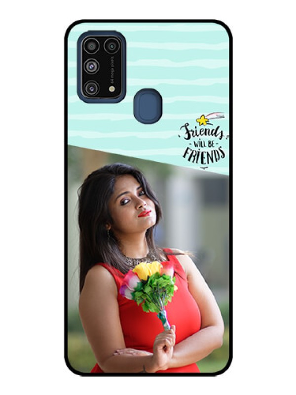 Custom Galaxy M31 Custom Glass Phone Case  - Friends Picture Icon Design