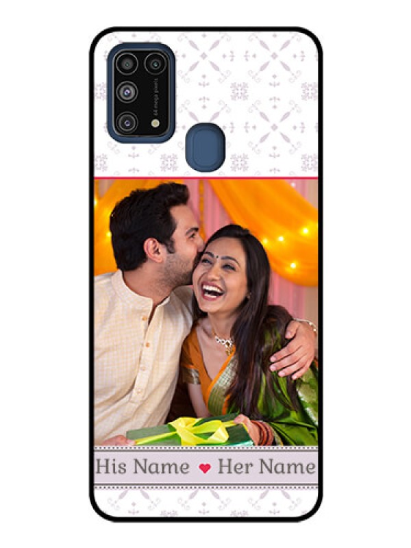 Custom Galaxy M31 Custom Glass Mobile Case  - with Photo and Ethnic Design
