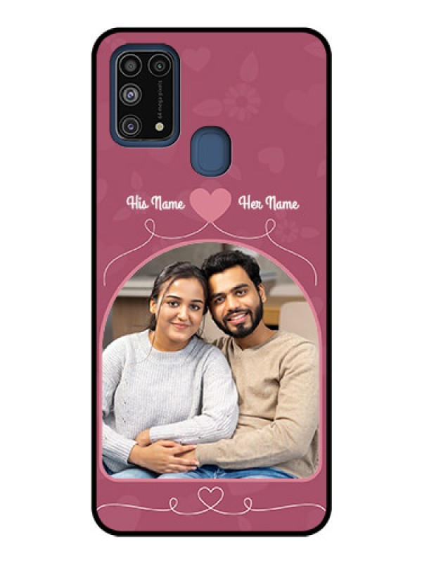 Custom Galaxy M31 Photo Printing on Glass Case  - Love Floral Design