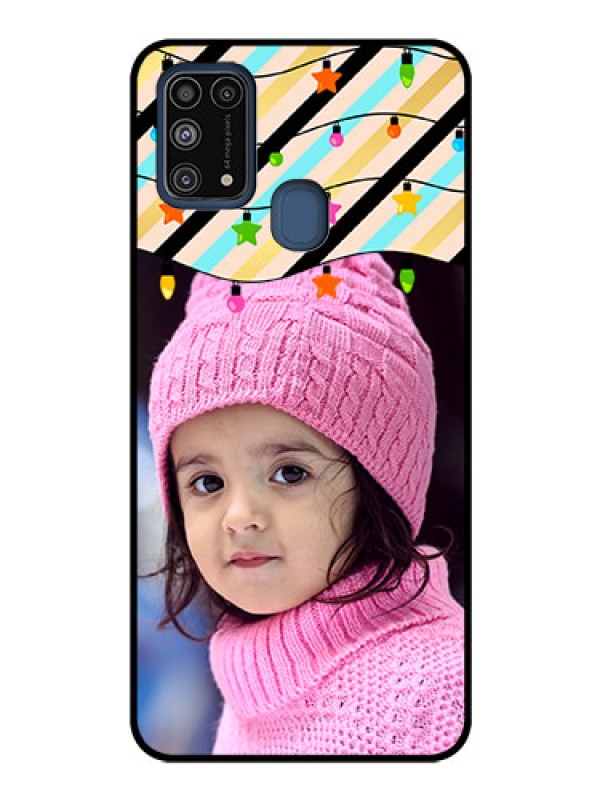 Custom Galaxy M31 Custom Glass Mobile Case  - Lights Hanging Design