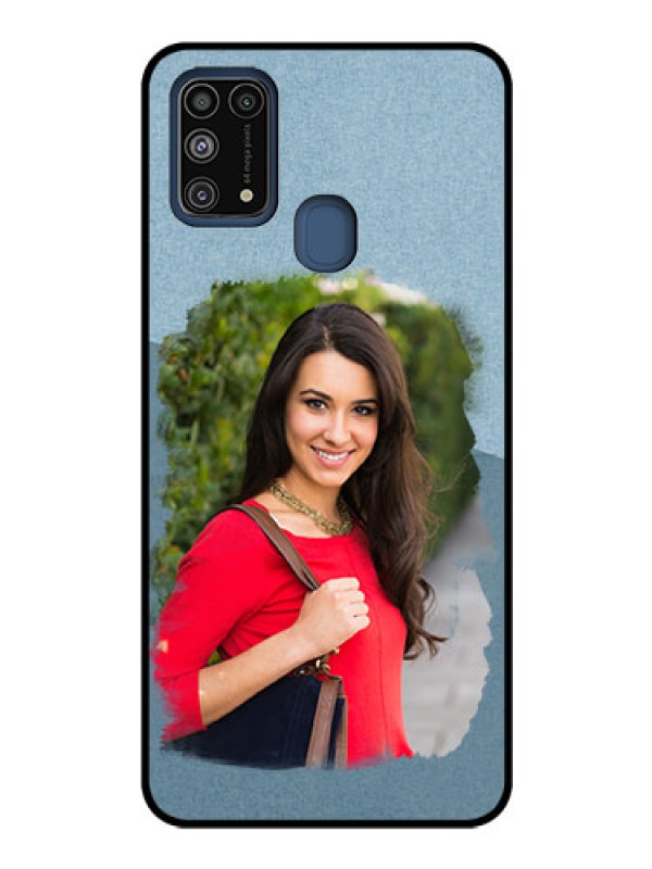 Custom Galaxy M31 Custom Glass Mobile Case  - Grunge Line Art Design