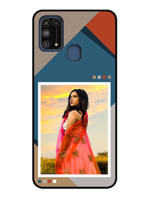 Custom Galaxy M31 Personalized Glass Phone Case - Retro color pallet Design