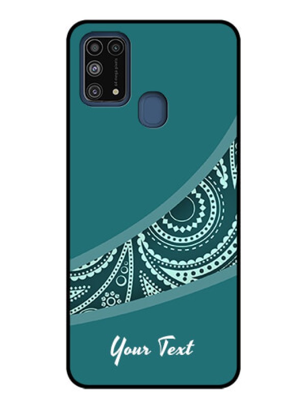 Custom Galaxy M31 Photo Printing on Glass Case - semi visible floral Design