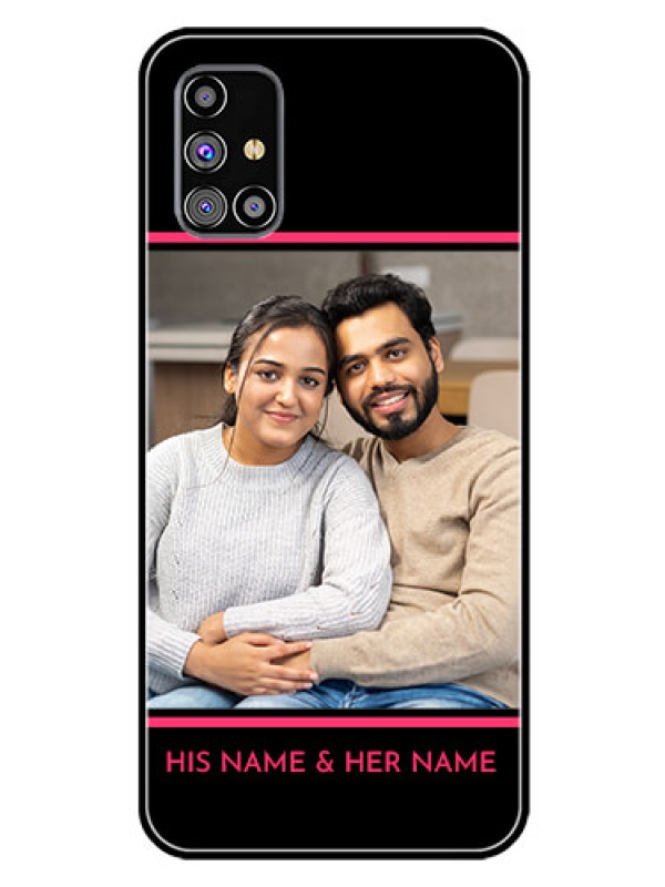 Custom Galaxy M31S Custom Glass Mobile Case  - with Add Text Design