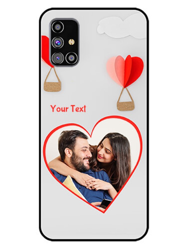 Custom Galaxy M31S Custom Glass Mobile Case  - Parachute Love Design