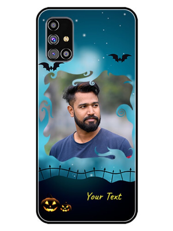 Custom Galaxy M31S Custom Glass Phone Case  - Halloween frame design