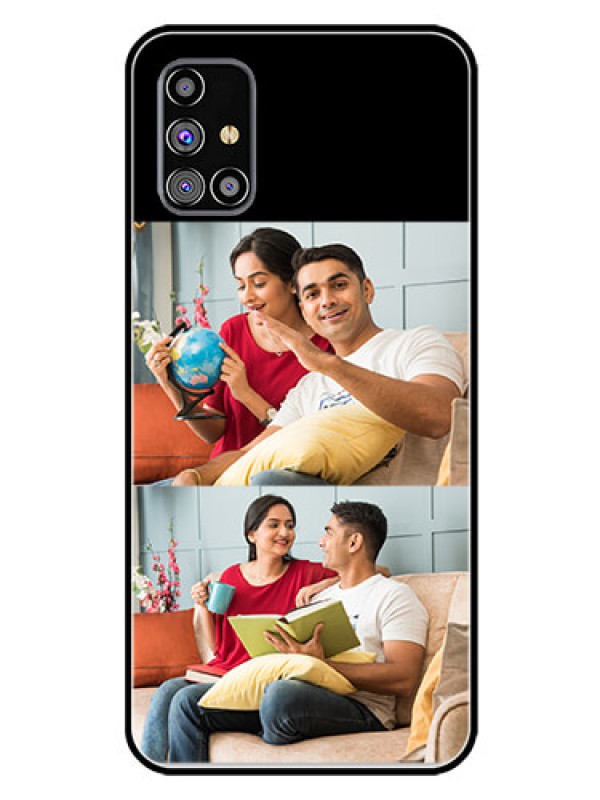 Custom Galaxy M31S 2 Images on Glass Phone Cover