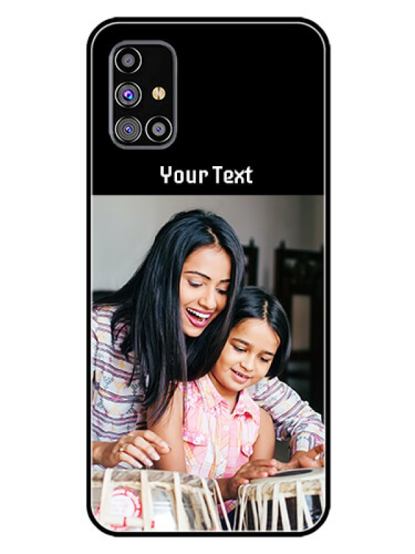Custom Galaxy M31S Photo with Name on Glass Phone Case