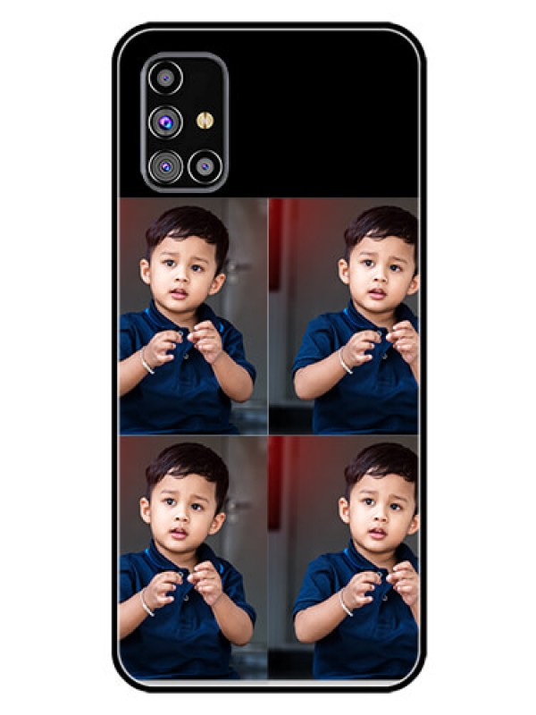 Custom Galaxy M31S 4 Image Holder on Glass Mobile Cover