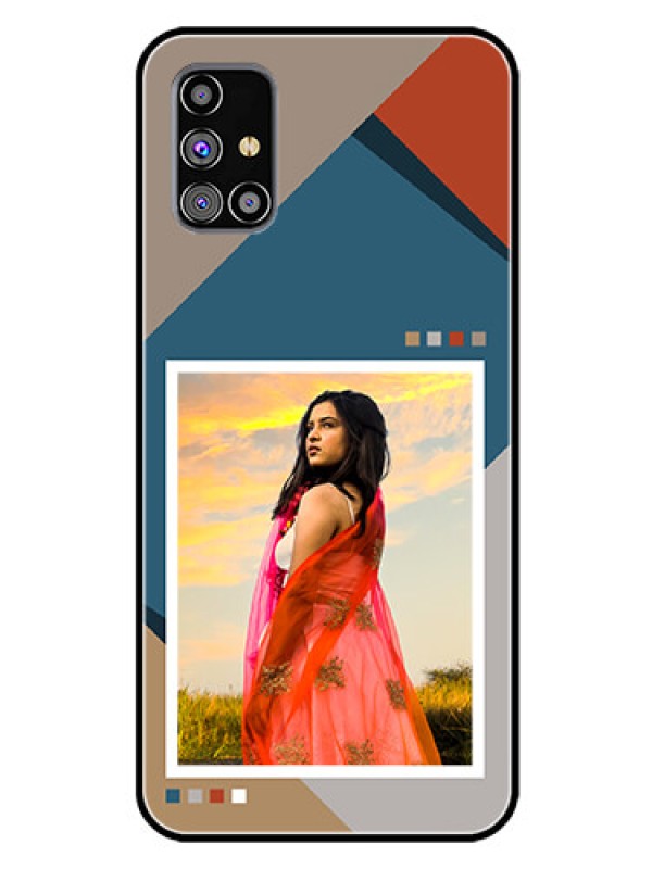 Custom Galaxy M31S Personalized Glass Phone Case - Retro color pallet Design