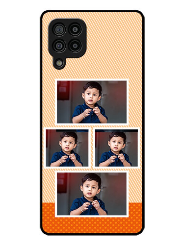 Custom Galaxy M32 4G Prime Edition Photo Printing on Glass Case - Bulk Photos Upload Design
