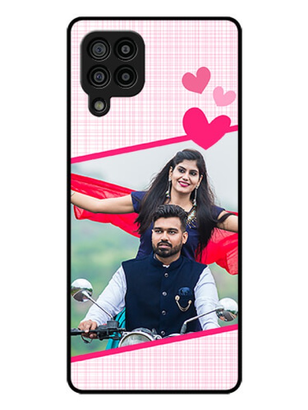Custom Galaxy M32 4G Prime Edition Custom Glass Phone Case - Love Shape Heart Design