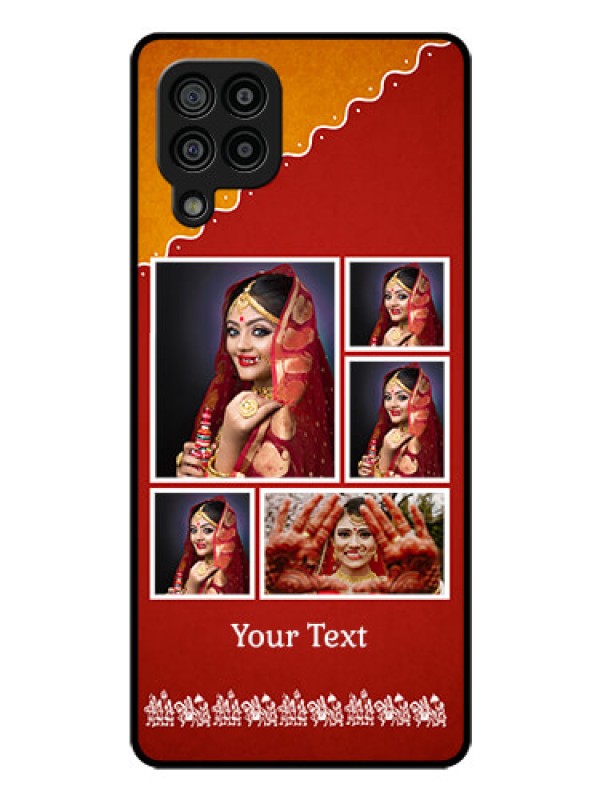 Custom Galaxy M32 4G Prime Edition Personalized Glass Phone Case - Wedding Pic Upload Design