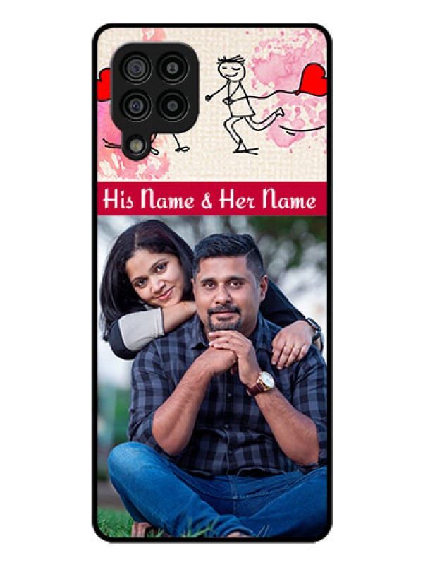 Custom Galaxy M32 4G Prime Edition Photo Printing on Glass Case - You and Me Case Design