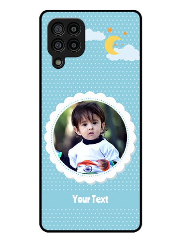 Custom Galaxy M32 4G Prime Edition Personalised Glass Phone Case - Violet Pattern Design