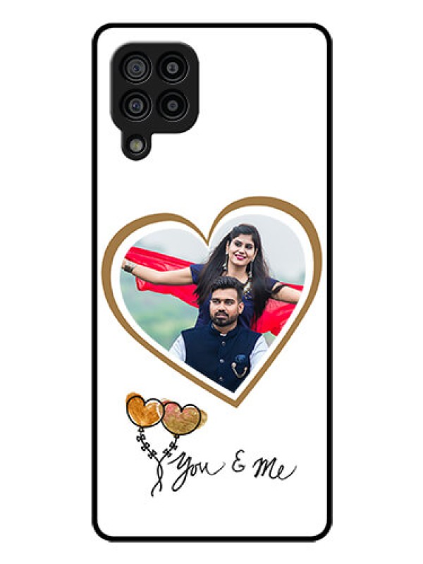 Custom Galaxy M32 4G Prime Edition Custom Glass Mobile Case - You & Me Design