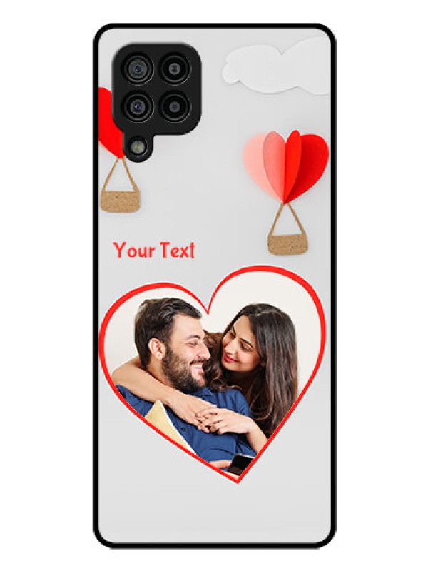 Custom Galaxy M32 4G Prime Edition Custom Glass Mobile Case - Parachute Love Design
