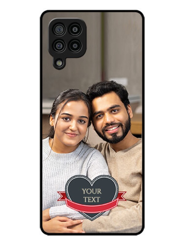 Custom Galaxy M32 4G Prime Edition Custom Glass Phone Case - Just Married Couple Design