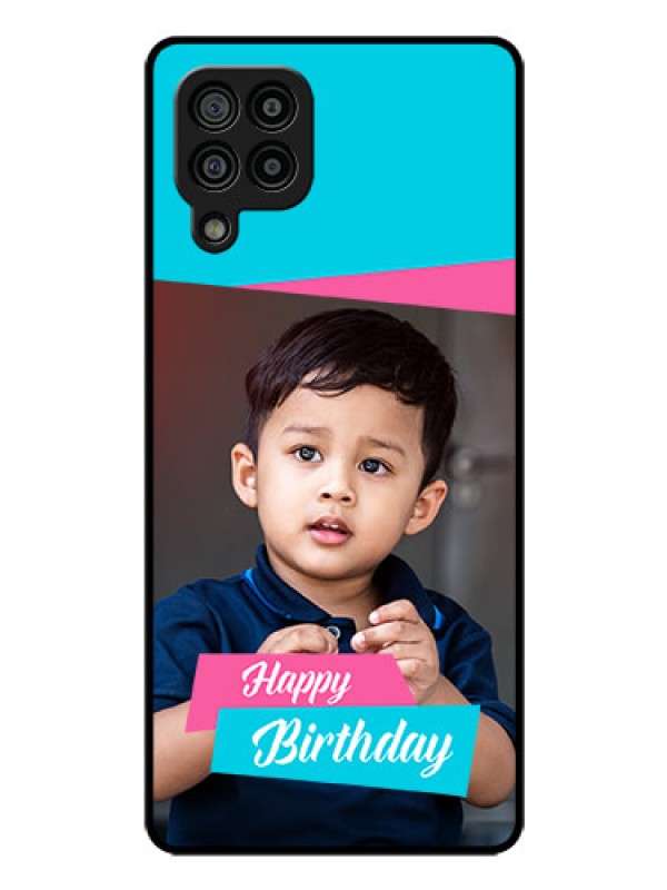 Custom Galaxy M32 4G Prime Edition Personalized Glass Phone Case - Image Holder with 2 Color Design