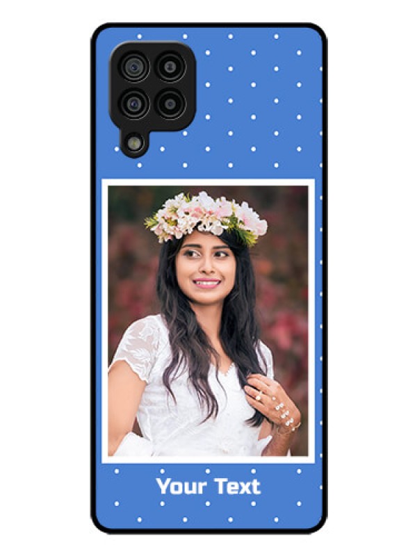 Custom Galaxy M32 4G Prime Edition Photo Printing on Glass Case - Polka dots design
