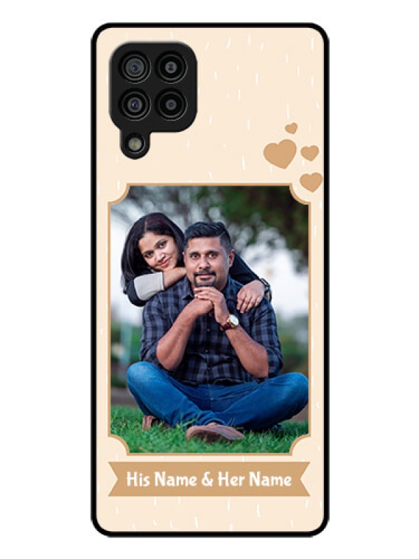 Custom Galaxy M32 4G Prime Edition Custom Glass Phone Case - with confetti love design