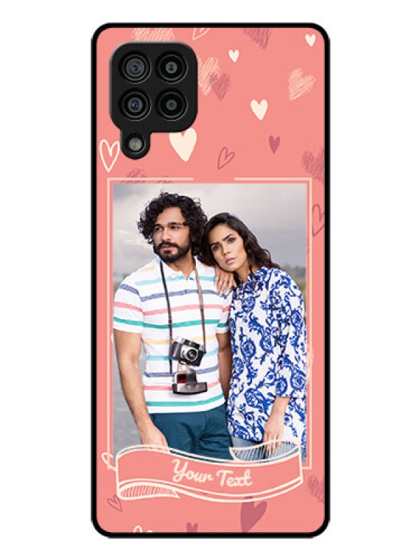 Custom Galaxy M32 4G Prime Edition Custom Glass Phone Case - Love doodle art Design