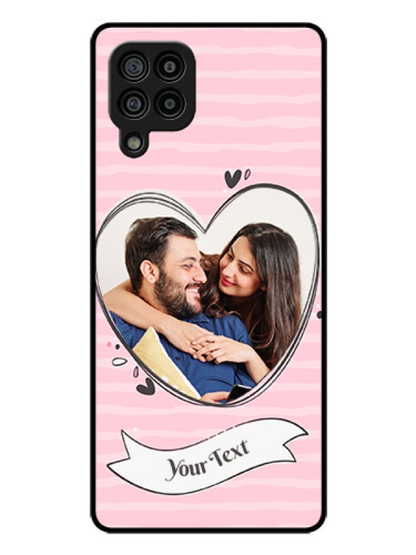 Custom Galaxy M32 4G Prime Edition Custom Glass Phone Case - Vintage Heart Design