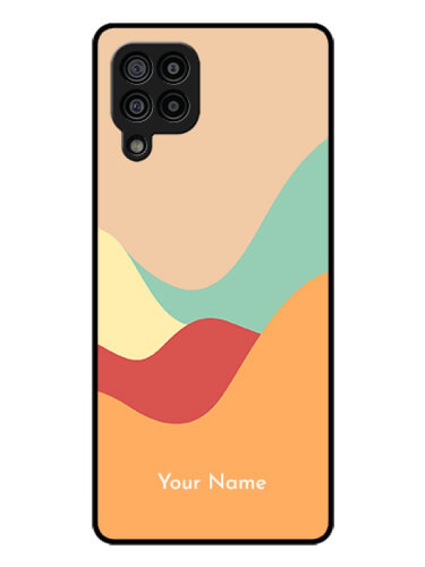 Custom Galaxy M32 4G Prime Edition Personalized Glass Phone Case - Ocean Waves Multi-colour Design